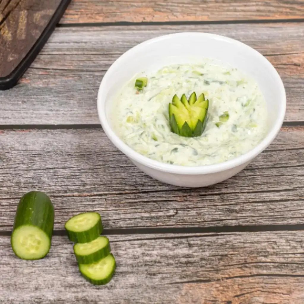 Laban with Cucumber Salad